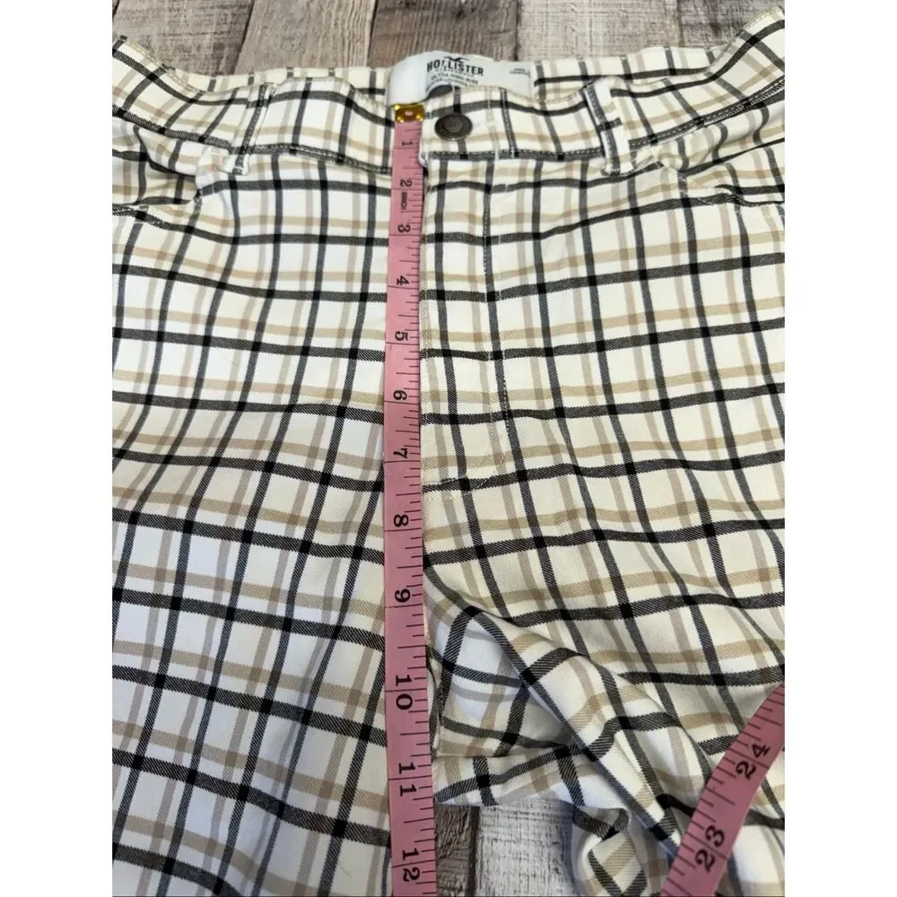 Hollister Pants Women's Ultra Hi-Rise Stretch Chino Multicolor Checkered Size S